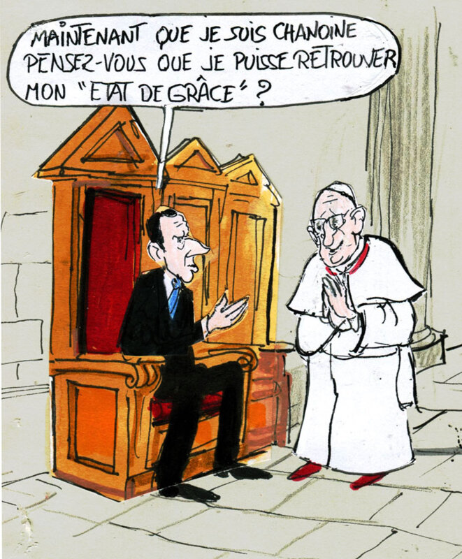 Macron en visite au Vatican