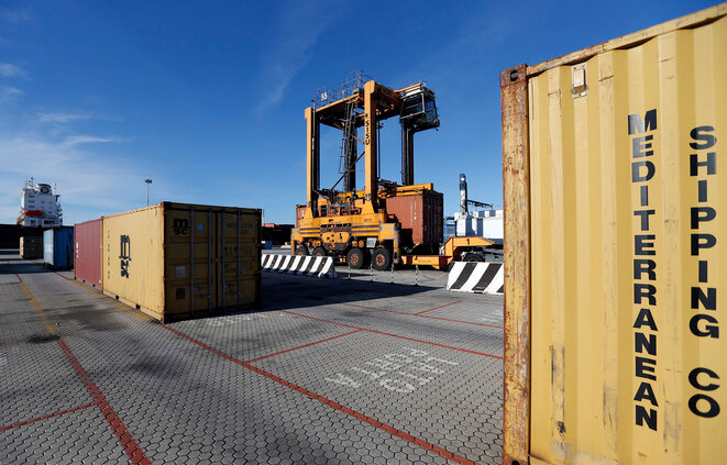 An MSC container at the port of Gioia Tauro. © Reuters An MSC container at the port of Gioia Tauro. © Reuters