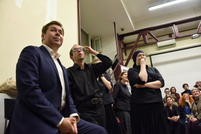 Alerte à la bombe à Teatra.doc © Novaya Gazeta Alerte à la bombe à Teatra.doc © Novaya Gazeta