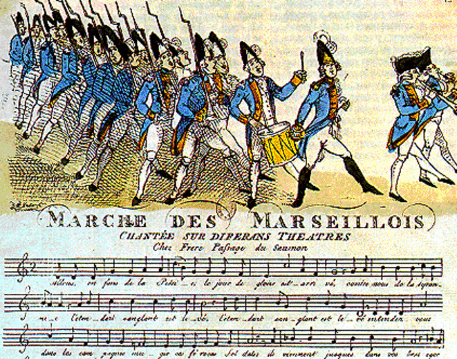 Après la proscription des organisations ouvrières, avec la loi Le Chapelier, en juin 1791, la guerre sera l’arme fatale contre le mouvement populaire, LA grande diversion. © DR Après la proscription des organisations ouvrières, avec la loi Le Chapelier, en juin 1791, la guerre sera l’arme fatale contre le mouvement populaire, LA grande diversion. © DR