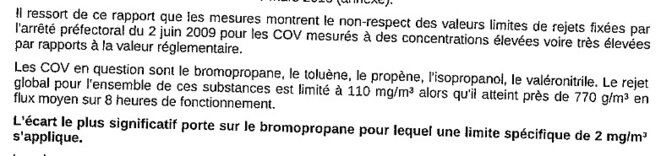 Extrait du rapport de la Direction régionale de l’environnement, de l’aménagement et du logement (Dreal) auquel Mediapart a eu accès. © DR. Extrait du rapport de la Direction régionale de l’environnement, de l’aménagement et du logement (Dreal) auquel Mediapart a eu accès. © DR.