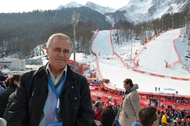 Piotr Parpoulov à Sotchi lors des JO en 2014 Piotr Parpoulov à Sotchi lors des JO en 2014