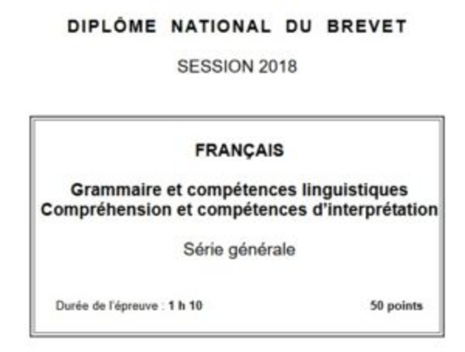 Brevet des collèges 2018 : De quoi l’épreuve de français est-elle le nom ?