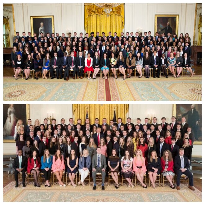 Photos des stagiaires de la Maison Blanche sous Baracak Obama et Donald Trump Photos des stagiaires de la Maison Blanche sous Baracak Obama et Donald Trump