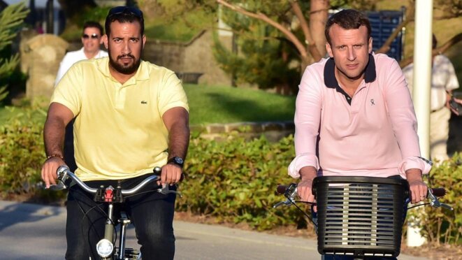 Alexandre Benalla et Emmanuel Macron font du vélo... Alexandre Benalla et Emmanuel Macron font du vélo...