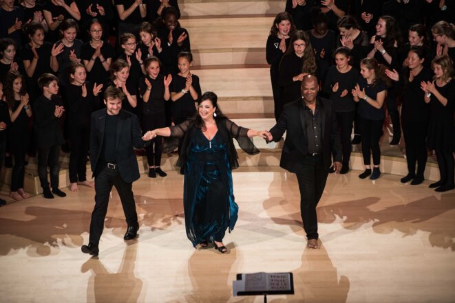 Choeur des Collèges - saluts spectacle 14 juin 2018 © ADELAP Choeur des Collèges - saluts spectacle 14 juin 2018 © ADELAP