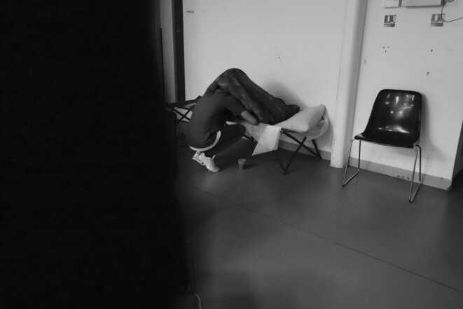 The youngest and most struggling being given shelter in a centre in the 11th arrondissement of Paris, May 2018. © Rachida El Azzouzi The youngest and most struggling being given shelter in a centre in the 11th arrondissement of Paris, May 2018. © Rachida El Azzouzi