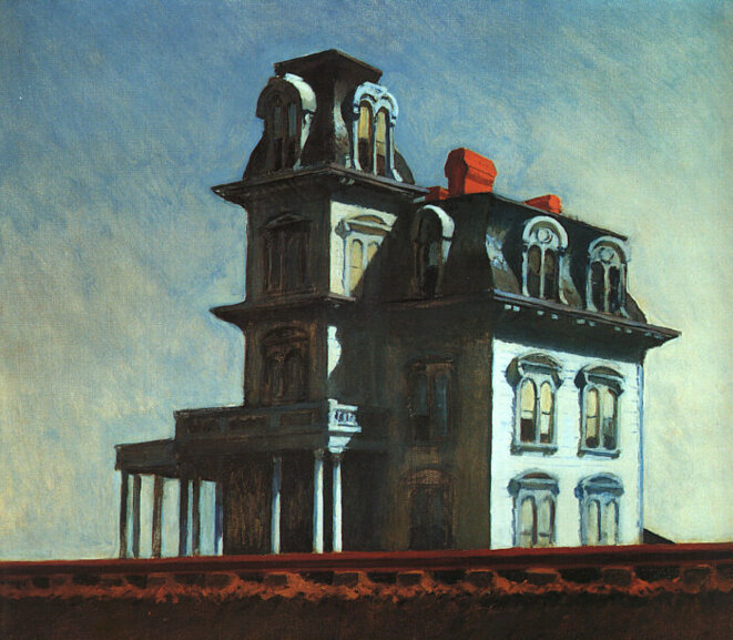 Edward Hopper, « Maison au bord de la voie ferrée », 1925. Edward Hopper, « Maison au bord de la voie ferrée », 1925.