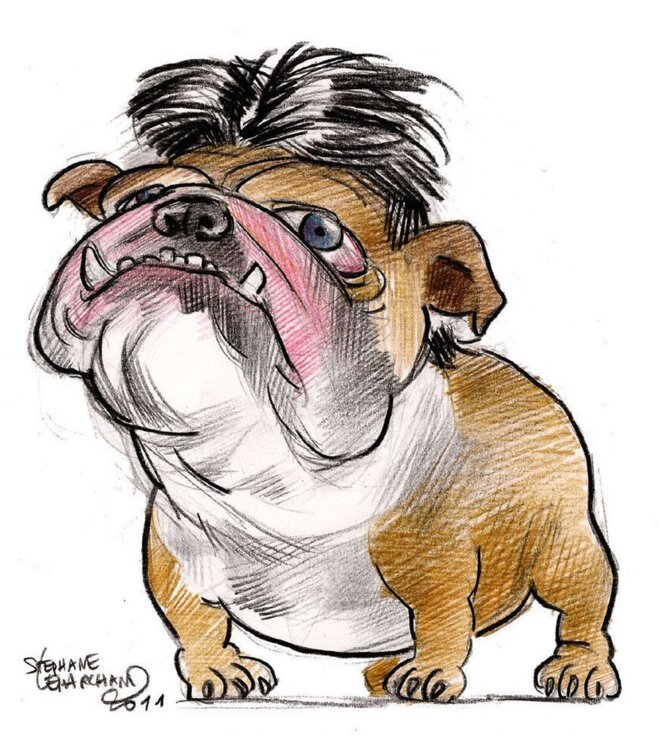 Stéphane Lemarchand Caricaturiste. Dessin au crayon de couleur sur papier Stéphane Lemarchand Caricaturiste. Dessin au crayon de couleur sur papier