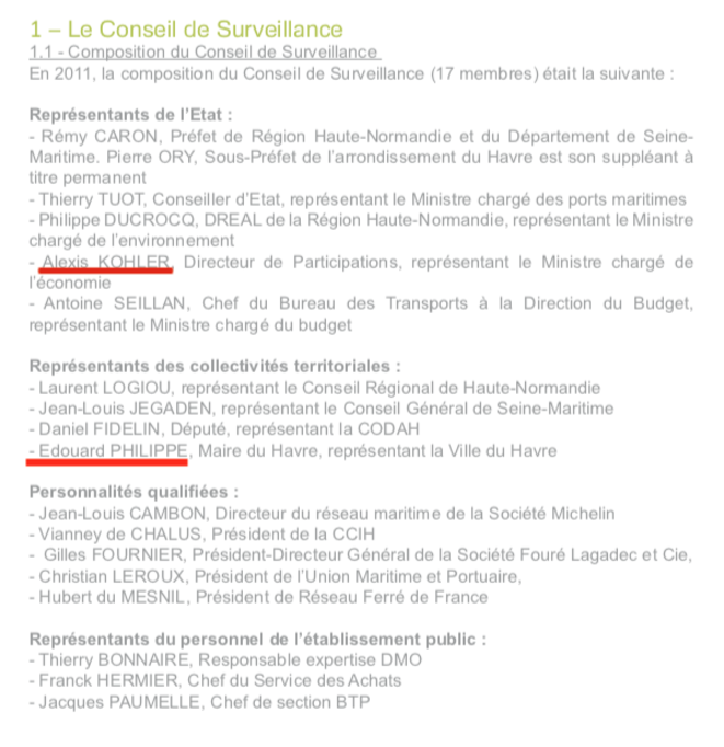 Extrait du rapport financier du Port du Havre de 2011 Extrait du rapport financier du Port du Havre de 2011