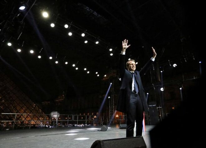 Emmanuel Macron au soir de son élection, le 7 mai 2017. © Reuters Emmanuel Macron au soir de son élection, le 7 mai 2017. © Reuters