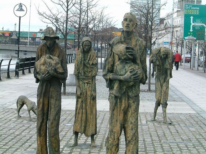 Mémorial de la Grande Famine à Dublin. Source : Wikimedia Commons Mémorial de la Grande Famine à Dublin. Source : Wikimedia Commons