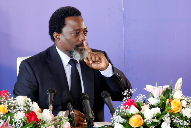 Joseph Kabila à Kinshasa, le 26 janvier 2018. © Reuters