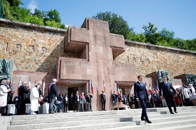 Emmanuel Macron assiste aux cérémonies du 78e anniversaire de l'Appel du 18-Juin, le 18 juin 2018 au Mont Valérien. © Reuters Emmanuel Macron assiste aux cérémonies du 78e anniversaire de l'Appel du 18-Juin, le 18 juin 2018 au Mont Valérien. © Reuters