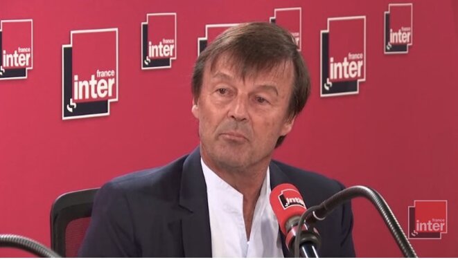 Nicolas Hulot, le 28 août, lors de l'annonce de sa démission. © DR (capture d'écran) Nicolas Hulot, le 28 août, lors de l'annonce de sa démission. © DR (capture d'écran)