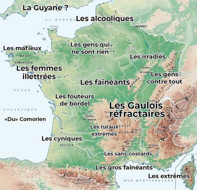 La Carte de France selon Macron © Albertiens La Carte de France selon Macron © Albertiens