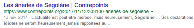 Ségo stupide 1 Ségo stupide 1