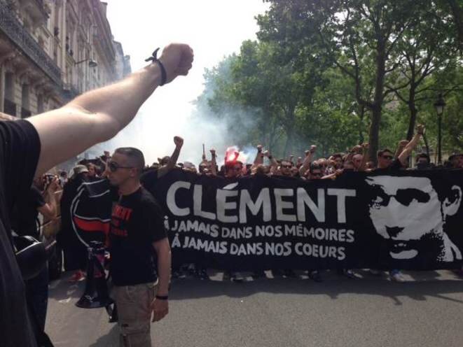 Un rassemblement antifasciste en mémoire de Clément Méric, le 8 juin 2013 à Paris. © MD/Mediapart Un rassemblement antifasciste en mémoire de Clément Méric, le 8 juin 2013 à Paris. © MD/Mediapart