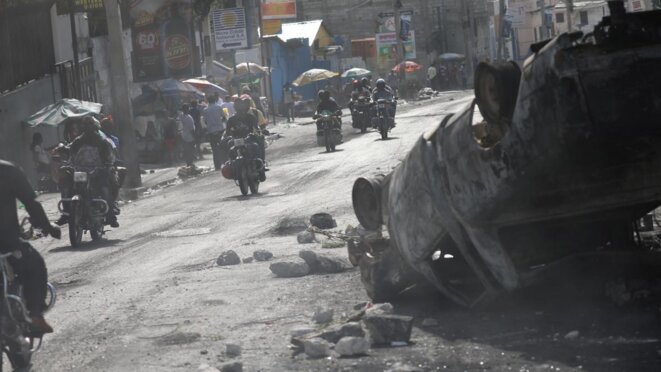 À Port-au-Prince, après les émeutes de juillet dernier. © Reuters À Port-au-Prince, après les émeutes de juillet dernier. © Reuters