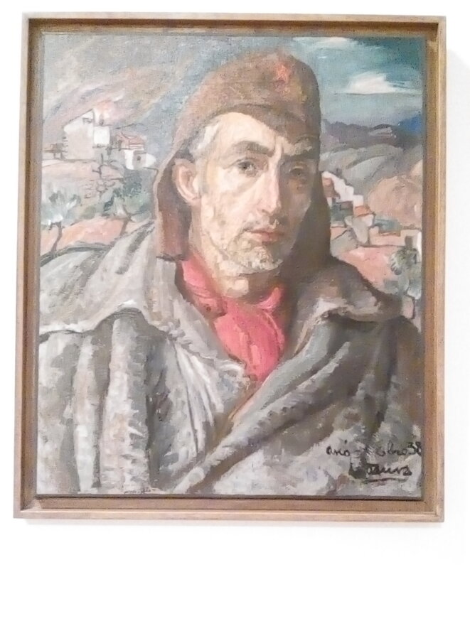 Autoportrait de Pierre Daura en volontaire républicain Autoportrait de Pierre Daura en volontaire républicain