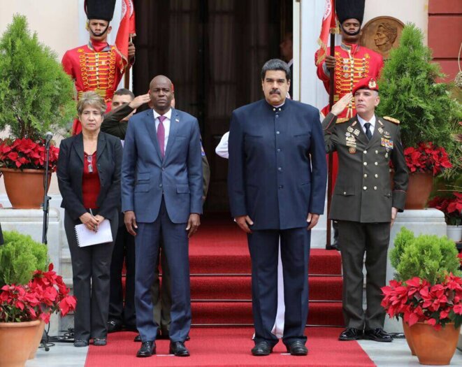 Les présidents Jovenel Moïse et Nicolás Maduro en novembre 2017 à Caracas. © DR Les présidents Jovenel Moïse et Nicolás Maduro en novembre 2017 à Caracas. © DR