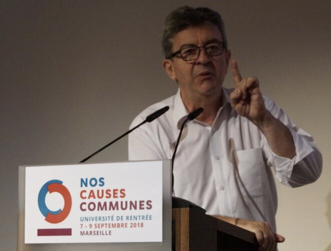 Jean-Luc Mélenchon à Marseille, le 9 septembre 2018. © @PaulHenriPillet Jean-Luc Mélenchon à Marseille, le 9 septembre 2018. © @PaulHenriPillet