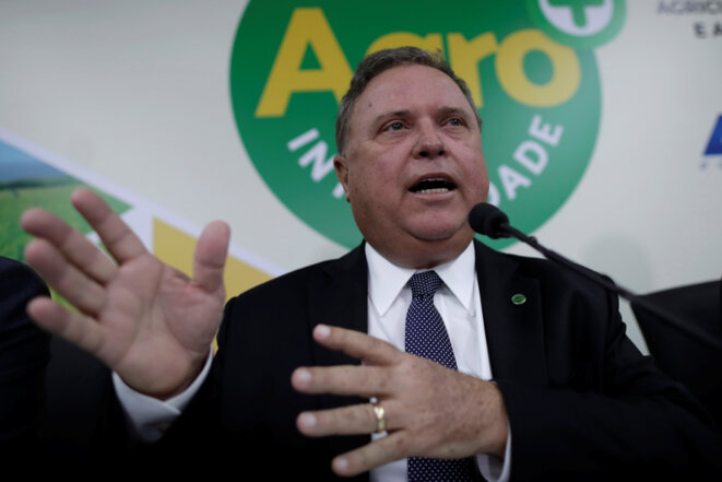 Le ministre de l'agriculture Blairo Maggi, le 16 janvier 2018. © Reuters / Ueslei Marcelino Le ministre de l'agriculture Blairo Maggi, le 16 janvier 2018. © Reuters / Ueslei Marcelino