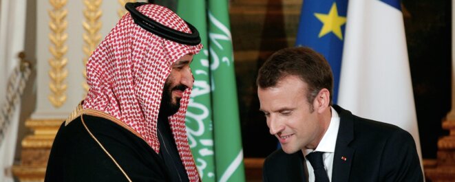 RÃ©sultat de recherche d'images pour "Macron emir arabie"
