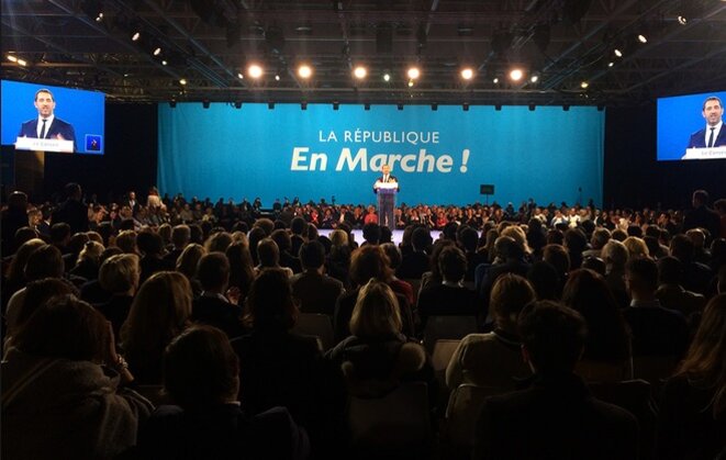 Christophe Castaner pendant son discours, à Lyon en novembre 2017, lors de sa désignation © ES Christophe Castaner pendant son discours, à Lyon en novembre 2017, lors de sa désignation © ES