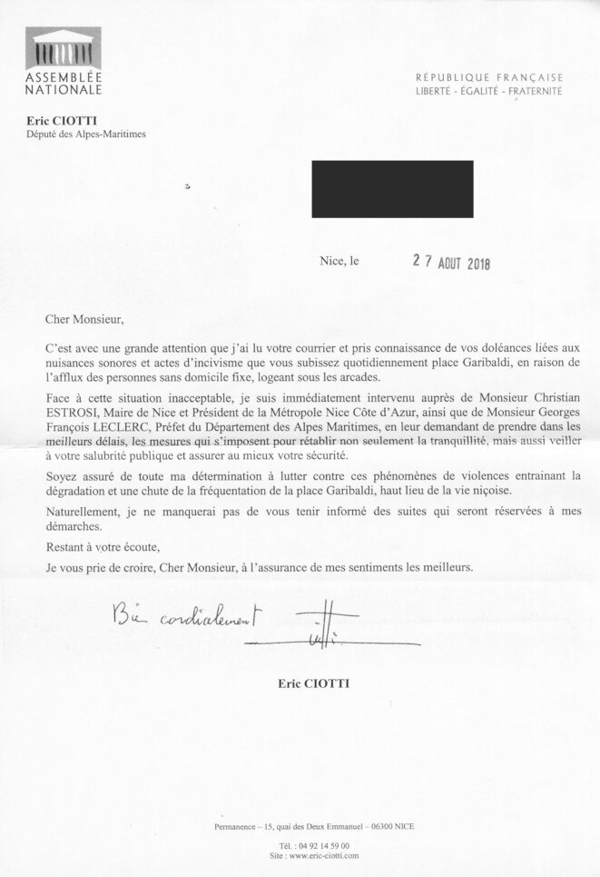 Ciotti écrit aux morts !