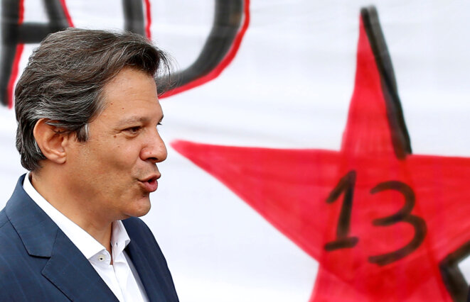 Le candidat du Parti des travailleurs (PT) Fernando Haddad le 17 septembre 2018. © Reuters / Rodolfo Buhre Le candidat du Parti des travailleurs (PT) Fernando Haddad le 17 septembre 2018. © Reuters / Rodolfo Buhre