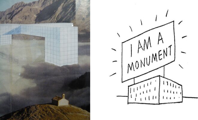 Superstudio, Monument Continu / Venturi, "I am a monument" Superstudio, Monument Continu / Venturi, "I am a monument"