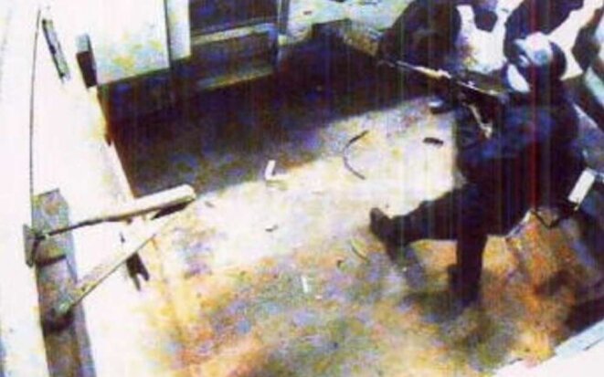 Extrait de la télésurveillance pendant le braquage du centre-fort de TEMIS en 2011 © Le Parisien Extrait de la télésurveillance pendant le braquage du centre-fort de TEMIS en 2011 © Le Parisien