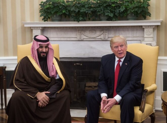 Donald Trump avec Mohamed Ben Salman à Washington Donald Trump avec Mohamed Ben Salman à Washington