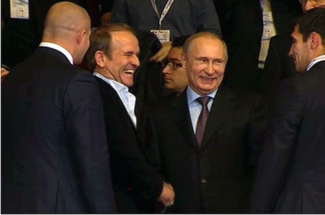 Medvetchuk et Poutine © Chechenews Medvetchuk et Poutine © Chechenews