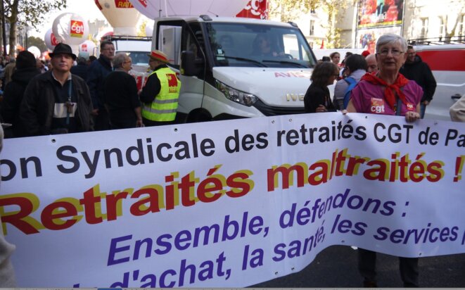 Dans la manifestation parisienne du 9 octobre 2018. © D.I. Dans la manifestation parisienne du 9 octobre 2018. © D.I.