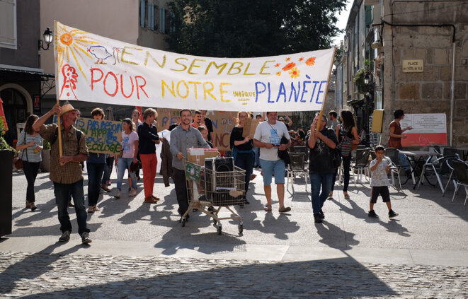 Marche pour le climat : entre 200 et 300 participants à Aubenas