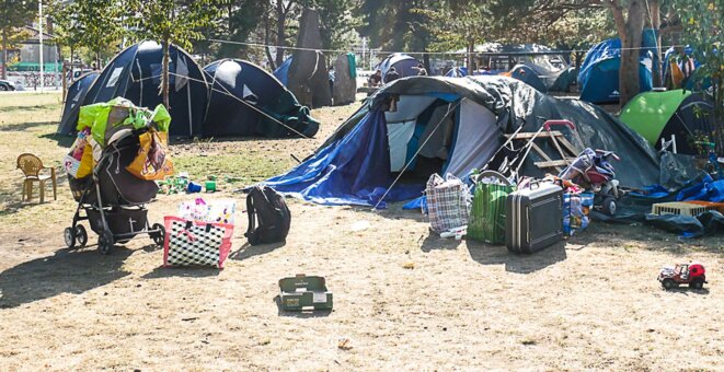 Les bagages semblent prêts au départ. © Georges