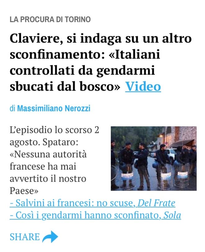 En Une du site corriere.it le 16 octobre 2018 En Une du site corriere.it le 16 octobre 2018