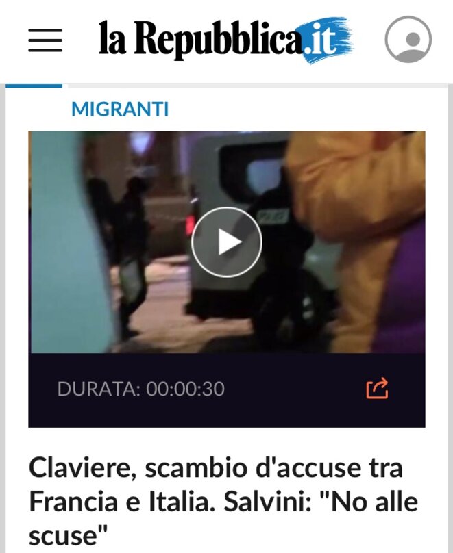 Sur le site Internet de La Repubblica