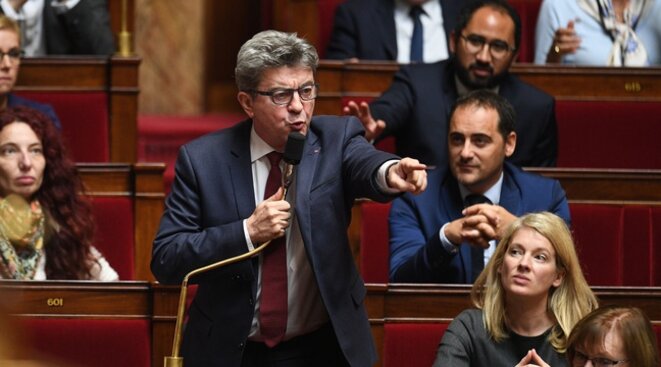 Jean-Luc Mélenchon à l'Assemlée le 16 octobre 2018 © PDN/SIPA Jean-Luc Mélenchon à l'Assemlée le 16 octobre 2018 © PDN/SIPA