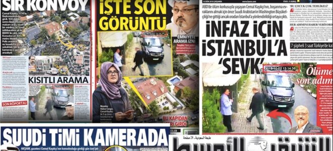 La presse turque déchaînée sur Khashoggi. © Capture d'écran BBC La presse turque déchaînée sur Khashoggi. © Capture d'écran BBC