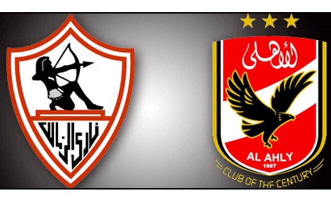 Ecusson du Zamalek Sporting Club (à gauche) et celui du Al-Ahly Sporting Club Ecusson du Zamalek Sporting Club (à gauche) et celui du Al-Ahly Sporting Club