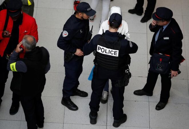 Un contrôle de police à la gare du Nord. © Reuters