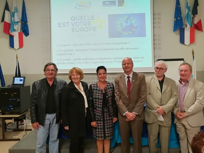 De gauche à droite : Christian Maraninchi – Monique Beltrame – Lisette Narducci - Wolfgang Thoran - Claude Manzon – Alain Pierre Merger. © Philippe Léger De gauche à droite : Christian Maraninchi – Monique Beltrame – Lisette Narducci - Wolfgang Thoran - Claude Manzon – Alain Pierre Merger. © Philippe Léger