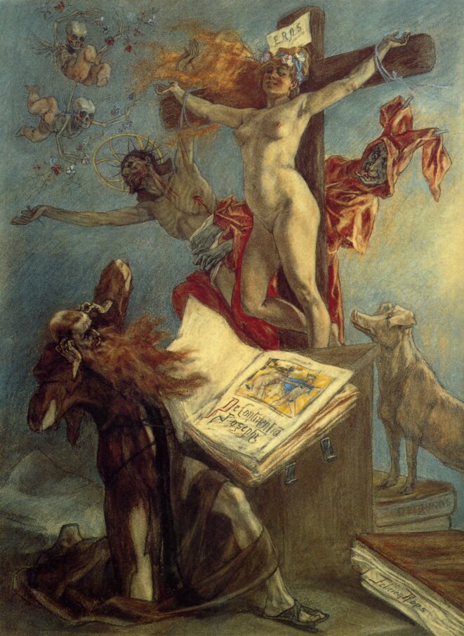 La tentation de Saint Antoine, Félicien Rops, 1878 La tentation de Saint Antoine, Félicien Rops, 1878