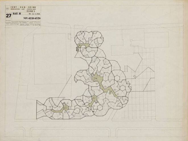 Renée Gailhoustet Résidence du Liégat, plan. c Frac Centre Val de Loire Renée Gailhoustet Résidence du Liégat, plan. c Frac Centre Val de Loire