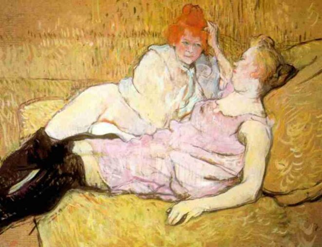 Le Sofa, Henri de Toulouse Lautrec, 1895 Le Sofa, Henri de Toulouse Lautrec, 1895