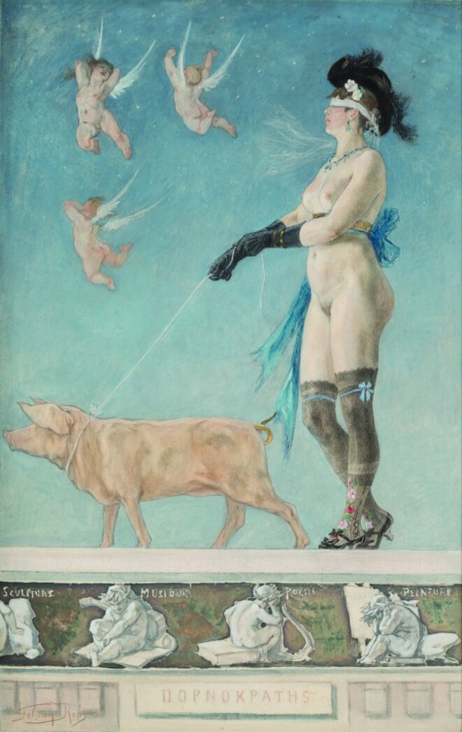 Pornocratès, Félicien Rops,1878 Pornocratès, Félicien Rops,1878