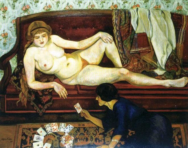 La tireuse de cartes, Suzanne Valadon, 1912 La tireuse de cartes, Suzanne Valadon, 1912